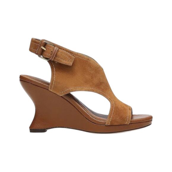 Donald Pliner NWOT Suede Wedge Sandal Heel - Picture 2 of 7